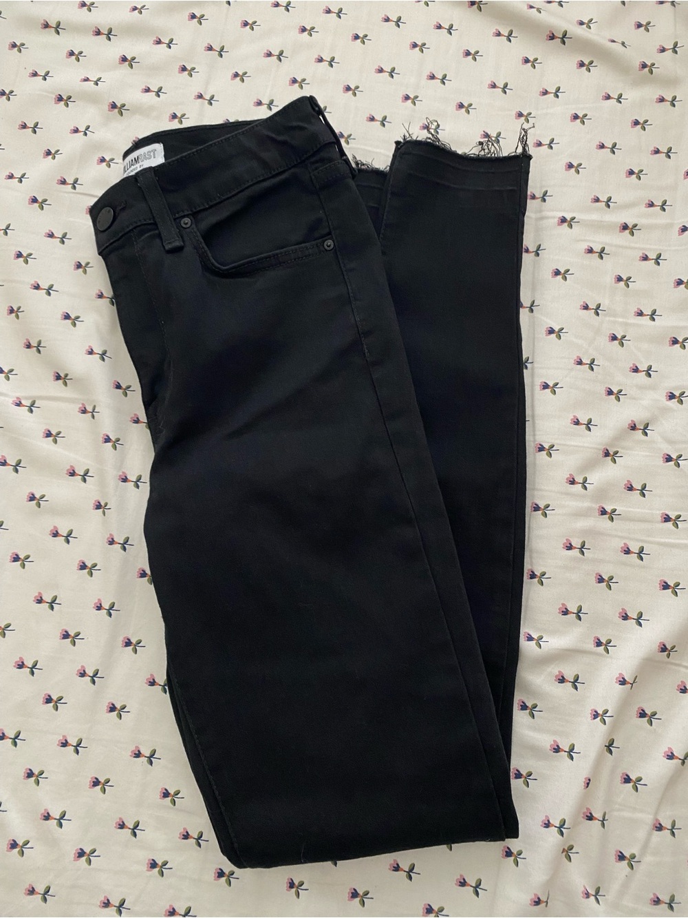 William Rast Freedom Stretch Sculpted High-Rise Ankle Skinny Black Jeans